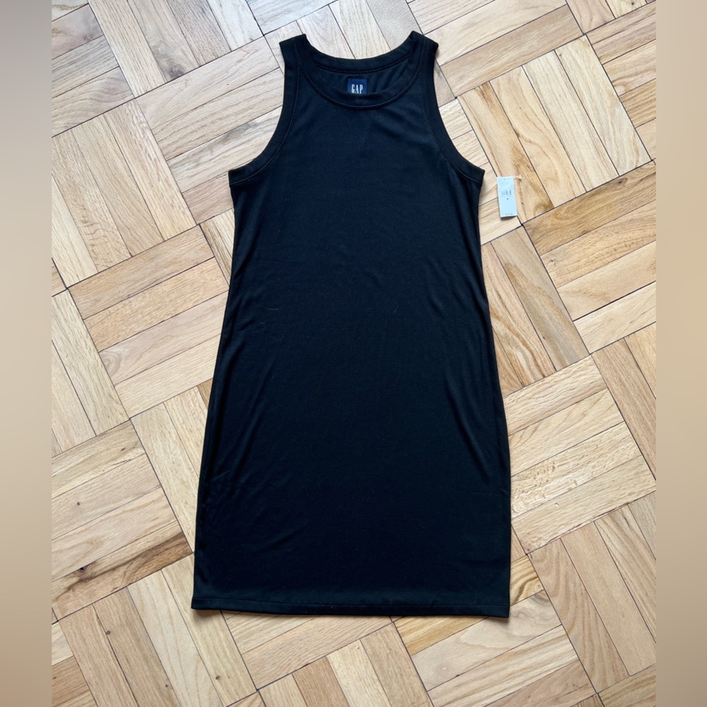 Gap black cotton tank dress. Size M. NWT.